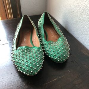 Green/ teal Jeffrey Campbell flats